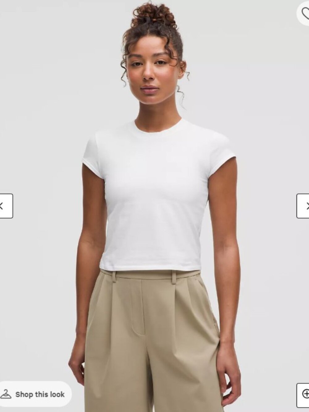 lululemon athletica Women's White Short Sleeve Crewneck Baby Tee Size M